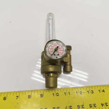 AGA 355-2 AGA Model 355-2 Brass Flowmeter Regulator 3000 psig CGA E-4