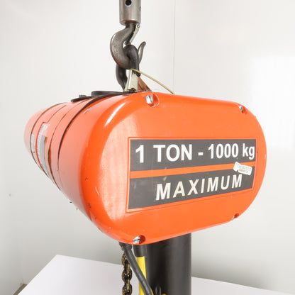 CM Lodestar Model L 1Ton 2000LB Electric Chain Hoist 20' Lift 16FPM 3Ph 230/460V