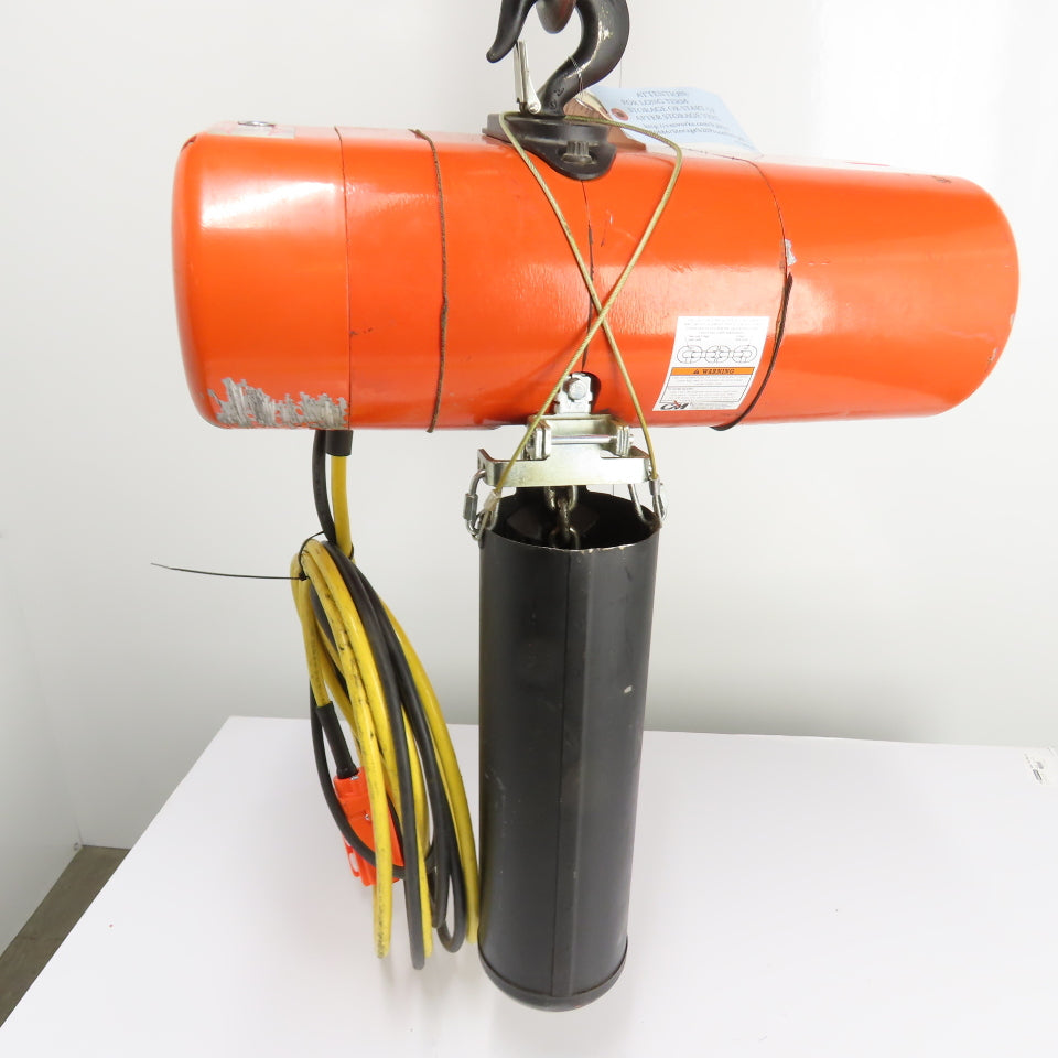 CM Lodestar Model L 1Ton 2000LB Electric Chain Hoist 20' Lift 16FPM 3Ph 230/460V