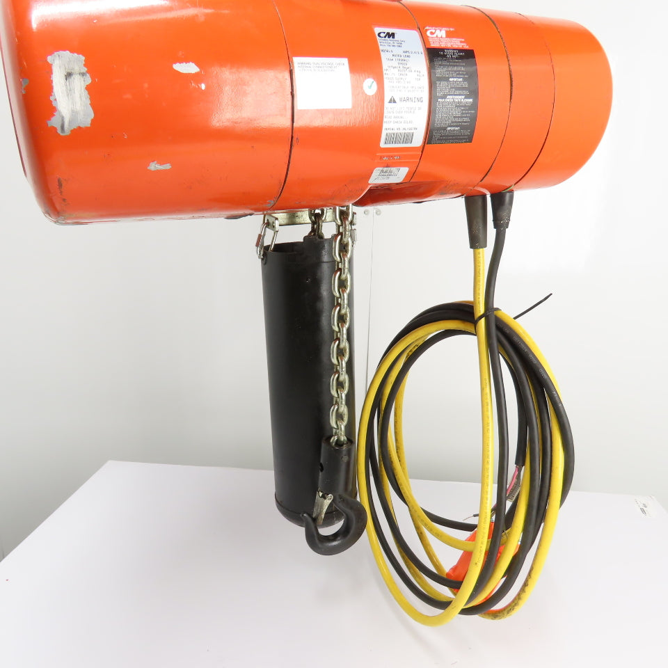 CM Lodestar Model L 1Ton 2000LB Electric Chain Hoist 20' Lift 16FPM 3Ph 230/460V