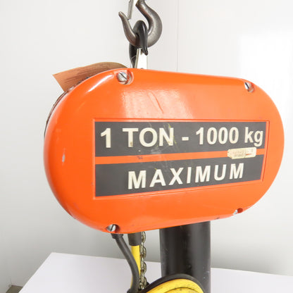 CM Lodestar Model L 1Ton 2000LB Electric Chain Hoist 20' Lift 16FPM 3Ph 230/460V