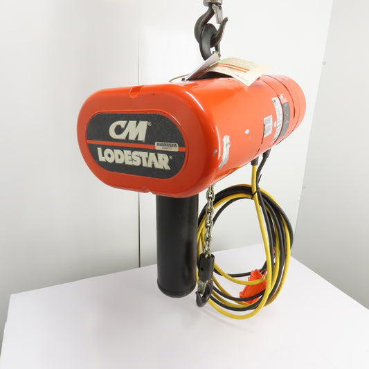 CM Lodestar Model L 1Ton 2000LB Electric Chain Hoist 20' Lift 16FPM 3Ph 230/460V