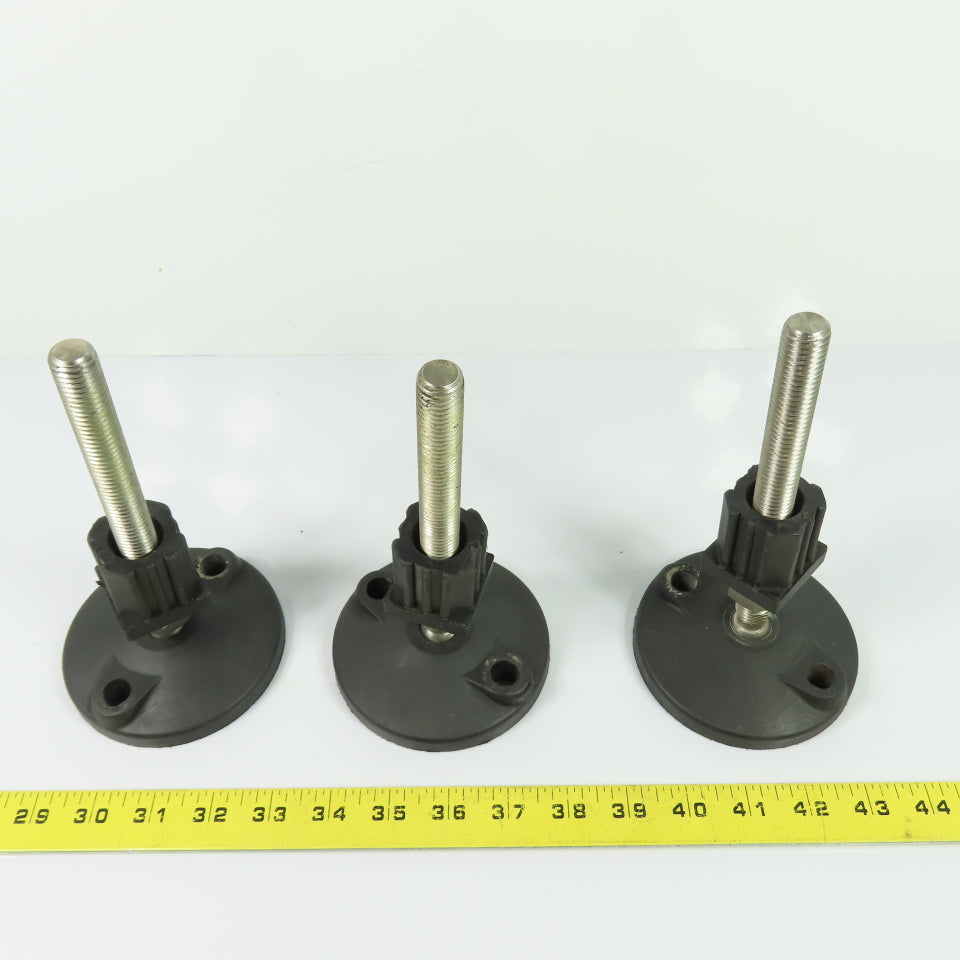 Valu Guide VG-511-02 Plastic Floor Leveling Feet 4" OD x 8" Tall Lot of 3