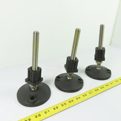 Valu Guide VG-511-02 Plastic Floor Leveling Feet 4" OD x 8" Tall Lot of 3