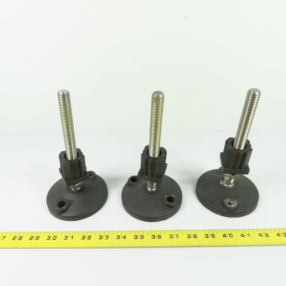 Valu Guide VG-511-02 Plastic Floor Leveling Feet 4" OD x 8" Tall Lot of 3