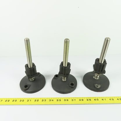 Valu Guide VG-511-02 Plastic Floor Leveling Feet 4" OD x 8" Tall Lot of 3