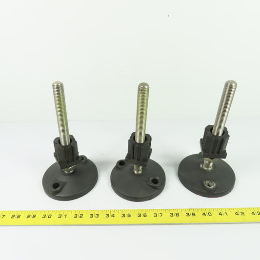 Valu Guide VG-511-02 Plastic Floor Leveling Feet 4" OD x 8" Tall Lot of 3