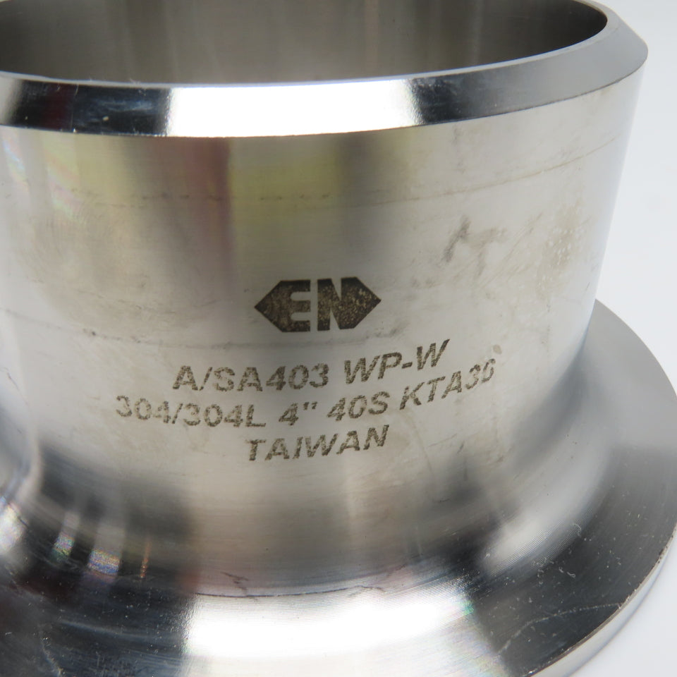 EN A/SA403 WP-W 304/304L Stainless Steel 4" 40S Stub End Pipe Fitting