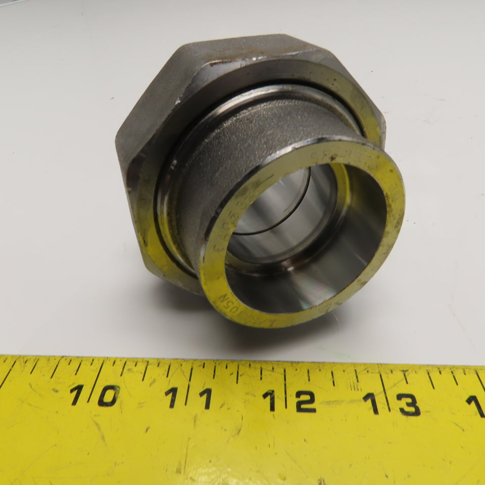 1-1/4" Forged Steel Socket Weld Pipe Union 3000# A105N