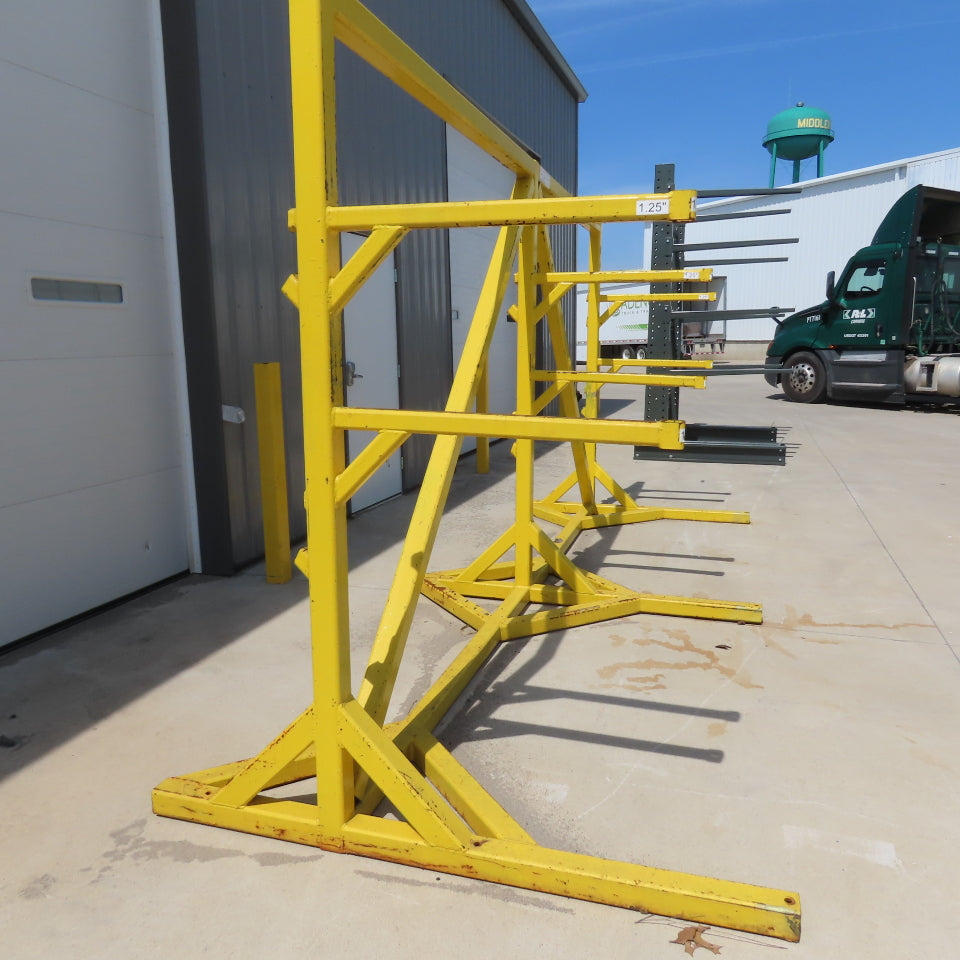 68" x 169" Welded 2 Tier Cantilever Storage Rack 32" Arms 84" Tall