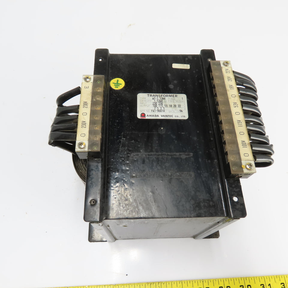 Amada Vantec WT-1.534K 1.534 kVA 1Ph Control Transformer 230V In 100-22V Out
