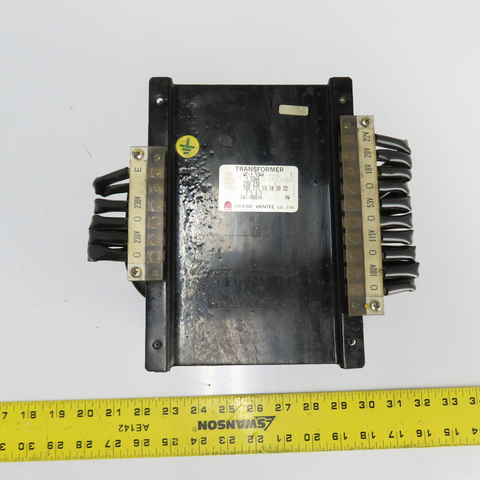 Amada Vantec WT-1.534K 1.534 kVA 1Ph Control Transformer 230V In 100-22V Out