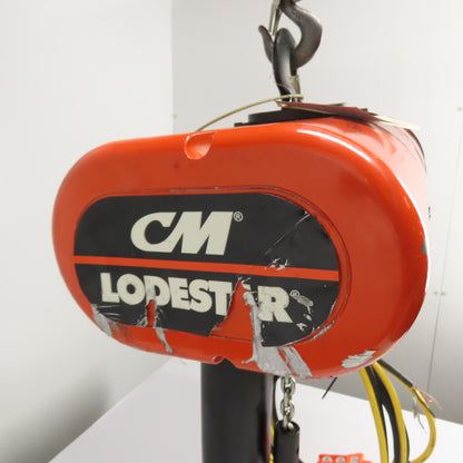 CM Lodestar Model L 1Ton 2000LB Electric Chain Hoist 20' Lift 16FPM 3Ph 230/460V