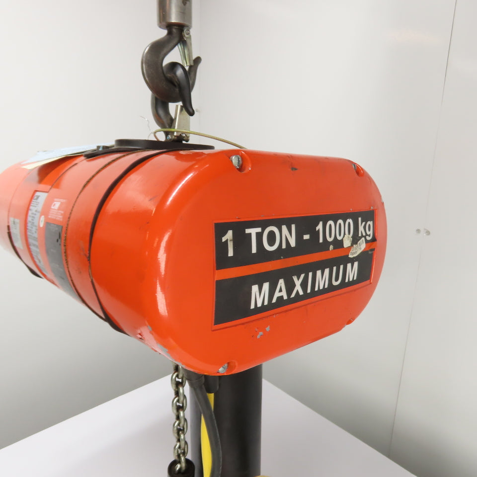 CM Lodestar Model L 1Ton 2000LB Electric Chain Hoist 20' Lift 16FPM 3Ph 230/460V