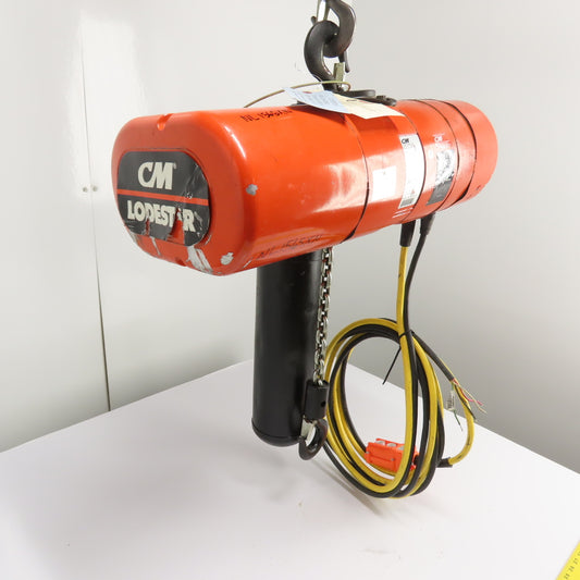 CM Lodestar Model L 1Ton 2000LB Electric Chain Hoist 20' Lift 16FPM 3Ph 230/460V