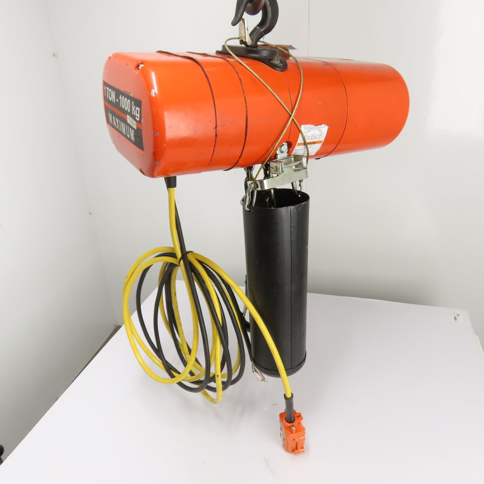 CM Lodestar Model L 1Ton 2000LB Electric Chain Hoist 20' Lift 16FPM 3Ph 230/460V