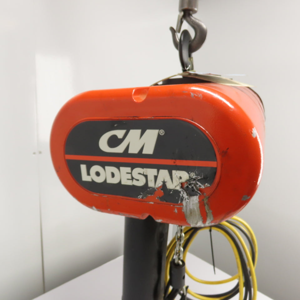 CM Lodestar Model L 1Ton 2000LB Electric Chain Hoist 20' Lift 16FPM 3Ph 230/460V