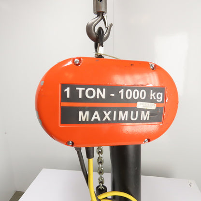 CM Lodestar Model L 1Ton 2000LB Electric Chain Hoist 20' Lift 16FPM 3Ph 230/460V