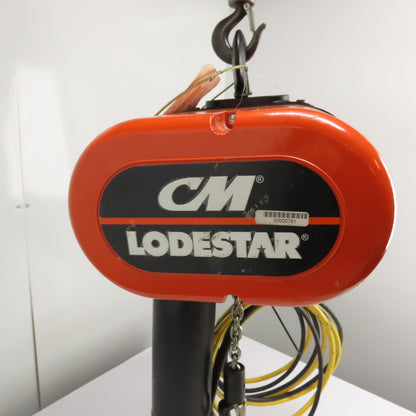 CM Lodestar Model L 1Ton 2000LB Electric Chain Hoist 20' Lift 16FPM 3Ph 230/460V