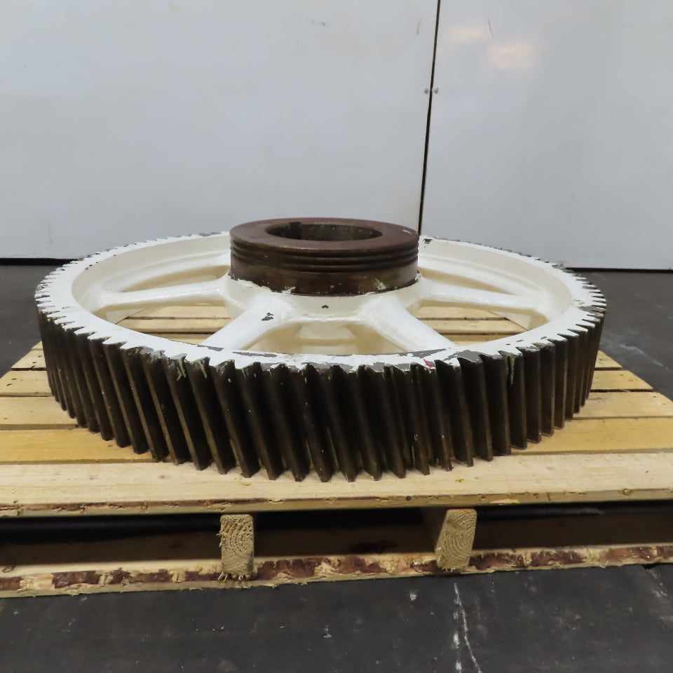 1050mm OD x 150mm Wide 100T Paper Mill Left Hand Helical Drive Gear 9" Bore