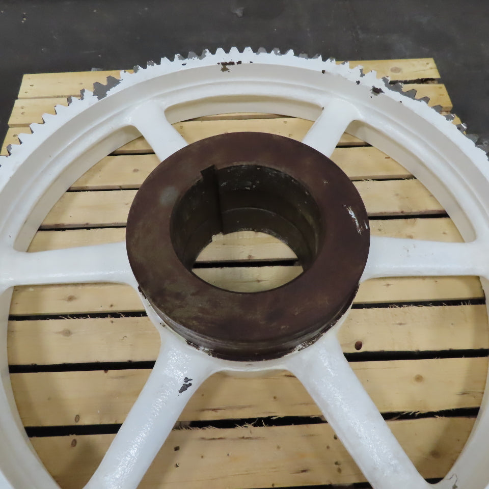 1050mm OD x 150mm Wide 100T Paper Mill Left Hand Helical Drive Gear 9" Bore