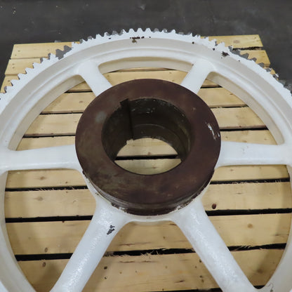 1050mm OD x 150mm Wide 100T Paper Mill Left Hand Helical Drive Gear 9" Bore