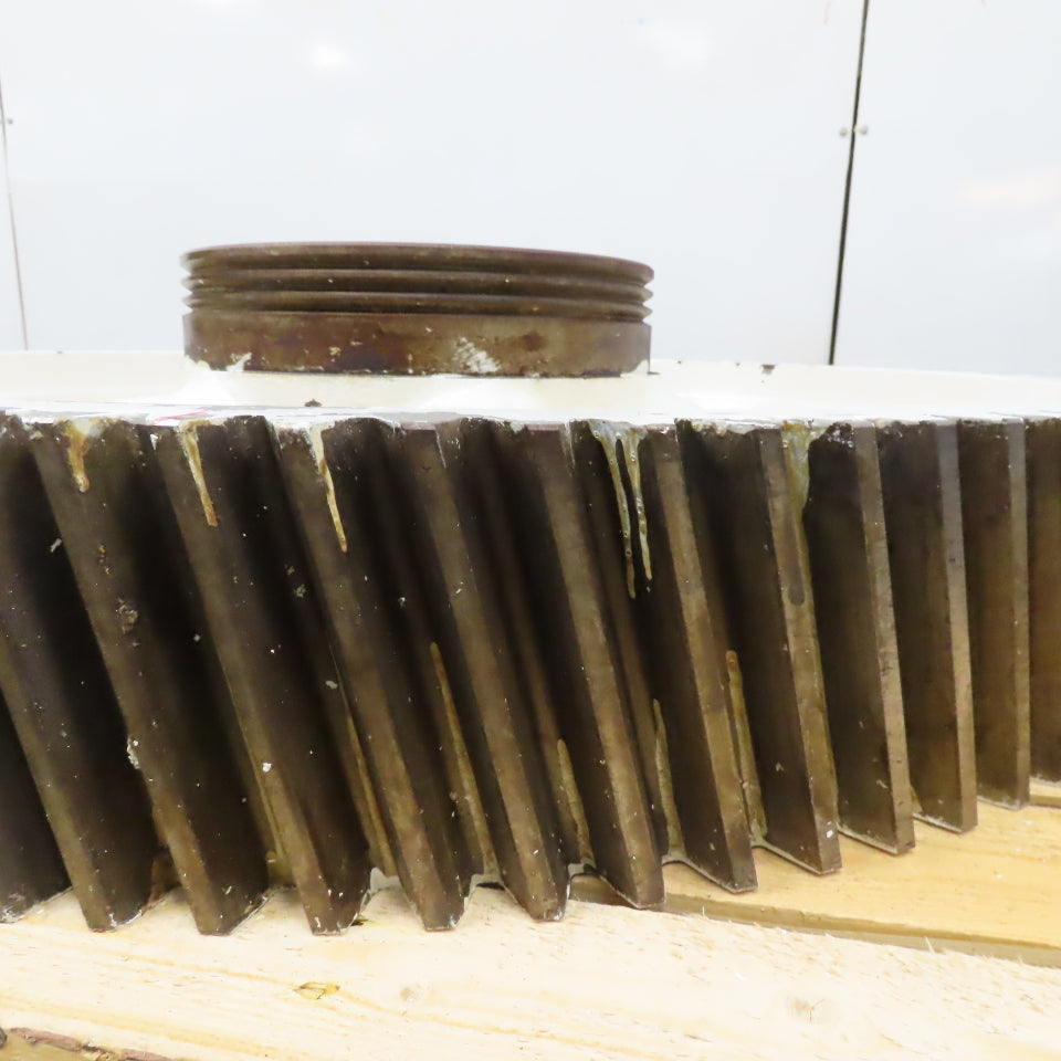 1050mm OD x 150mm Wide 100T Paper Mill Left Hand Helical Drive Gear 9" Bore