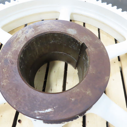 1050mm OD x 150mm Wide 100T Paper Mill Left Hand Helical Drive Gear 9" Bore