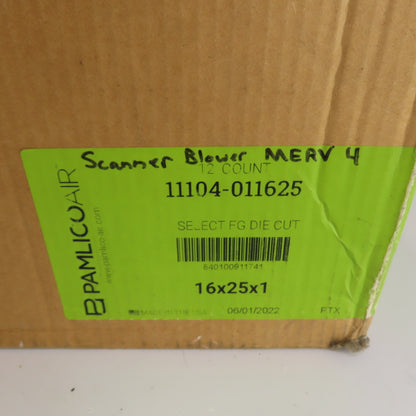 Pamlico Air 11104-011625 Select FG Die Cut MERV 4 Filters 16x25x1 Case of 11