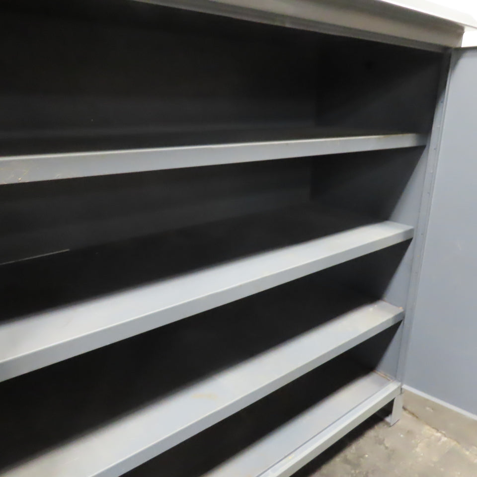 Durham 60" x 24" x 60" Steel Job Site Industrial Storage Cabinet 3 Fixed Shelf