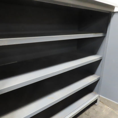 Durham 60" x 24" x 60" Steel Job Site Industrial Storage Cabinet 3 Fixed Shelf