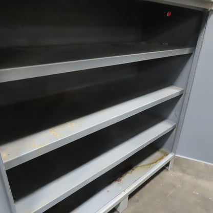 Durham 60" x 24" x 60" Steel Job Site Industrial Storage Cabinet 3 Fixed Shelf