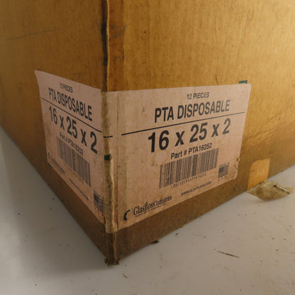 Glasfloss Industries PTA16252 PTA Series Disposable Air Filters 16x25x2 Lot of 5