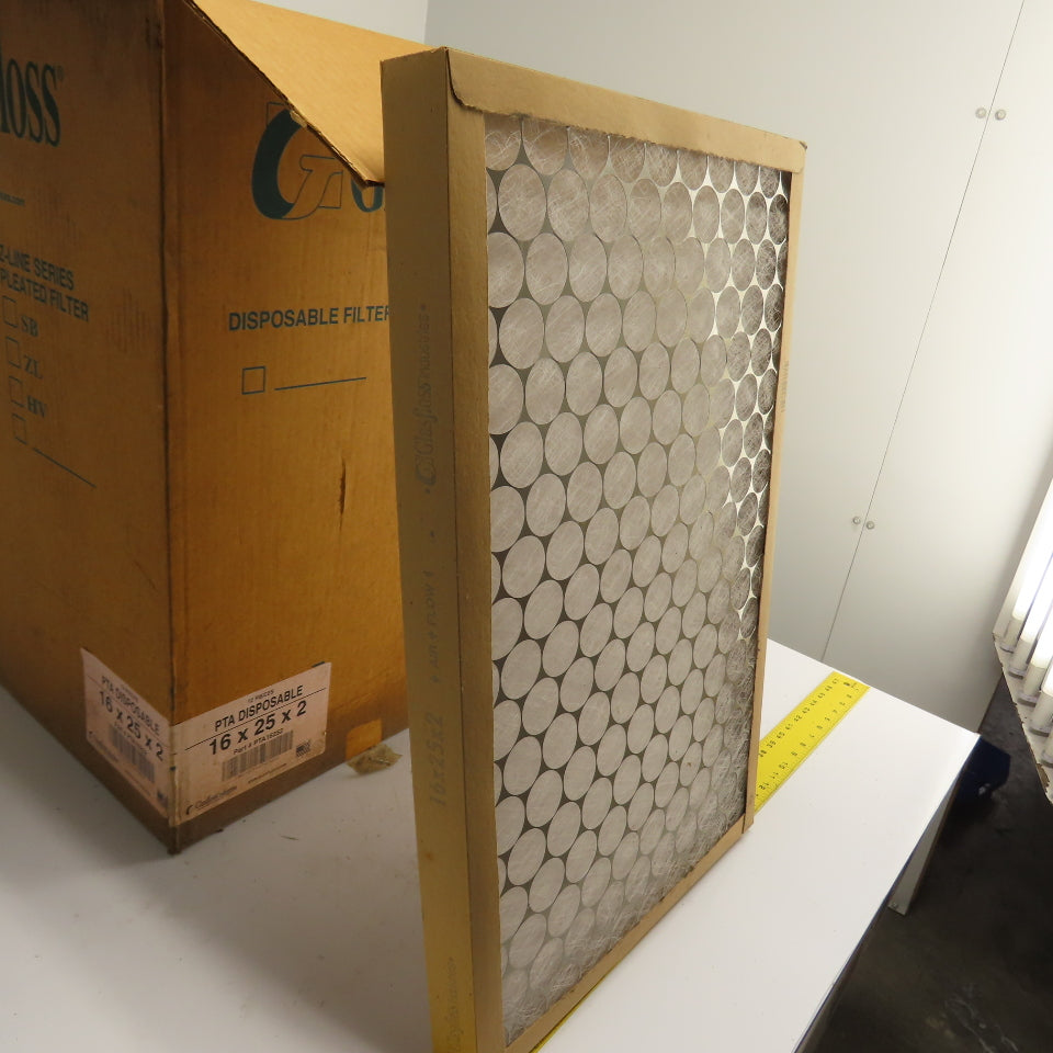 Glasfloss Industries PTA16252 PTA Series Disposable Air Filters 16x25x2 Lot of 5