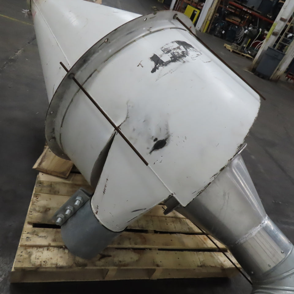 Bulk Dry Material Separator Cyclone Funnel 36" Diameter 18" x 8" Duct