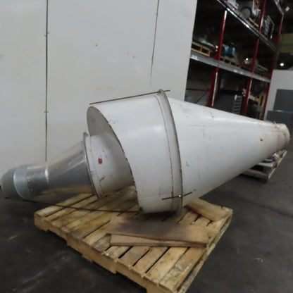 Bulk Dry Material Separator Cyclone Funnel 36" Diameter 18" x 8" Duct