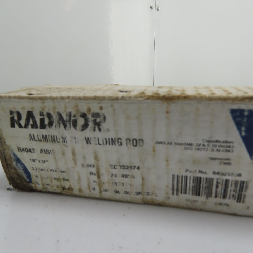 Radnor R4043 Premium TIG Aluminum Welding Rods 1/8" x 36" 9lbs Lot of 3