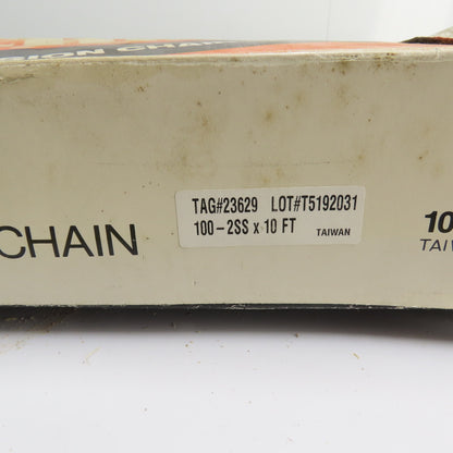 Peer Chain 100-2SS Double Strand Stainless Steel Roller Chain 10' L