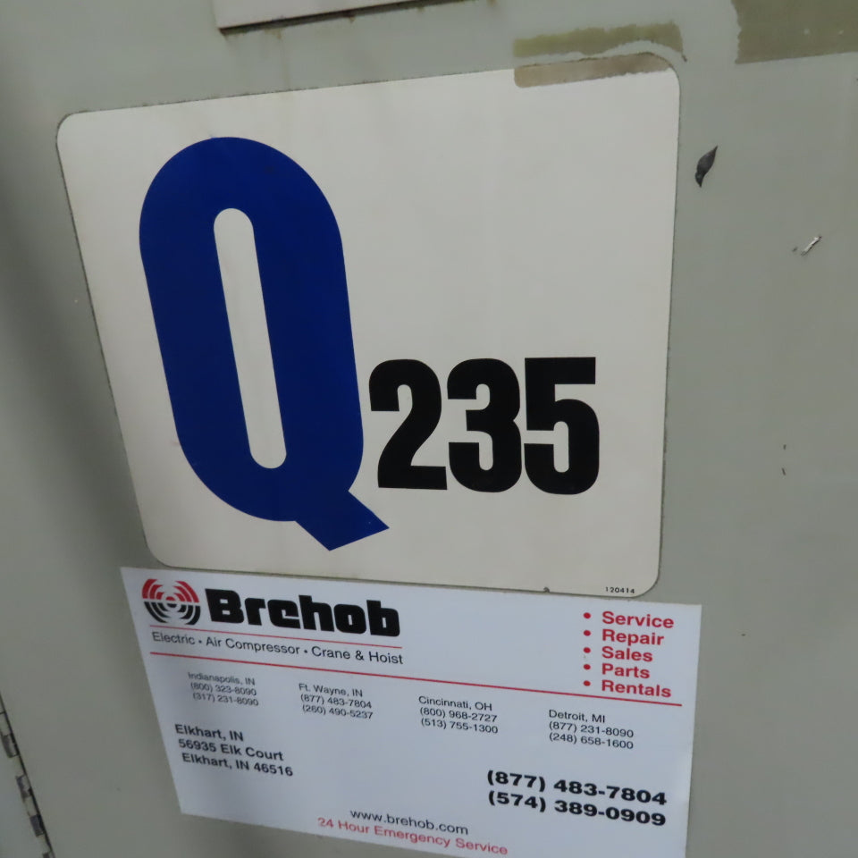 Quincy 235 50Hp Rotary Screw Air Compressor 208-230/480V 3Ph