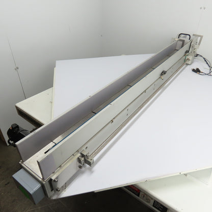 64" Long Dual Slide Belt Conveyor 3-1/2" Wide Capacity 130VDC 60:1 Ratio 42RPM