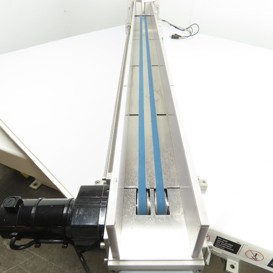 64" Long Dual Slide Belt Conveyor 3-1/2" Wide Capacity 130VDC 60:1 Ratio 42RPM