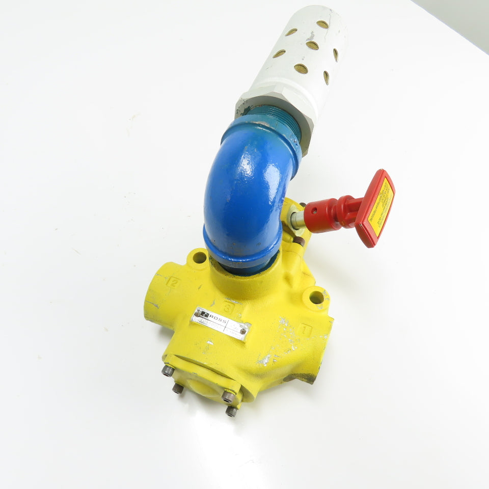 ROSS 2783A8016 L-O-X Manual Pneumatic Lockout Valve 1-10 bar 1-1/2"NPT W/Muffler