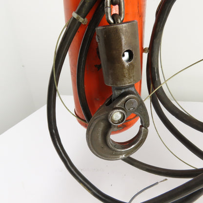 CM Lodestar Model A2 1/8Ton 250LB Electric Chain Hoist 460V 3Ph 32/10FPM 12'Lift
