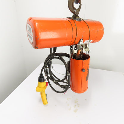 CM Lodestar Model A2 1/8Ton 250LB Electric Chain Hoist 460V 3Ph 32/10FPM 12'Lift