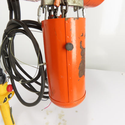 CM Lodestar Model A2 1/8Ton 250LB Electric Chain Hoist 460V 3Ph 32/10FPM 12'Lift