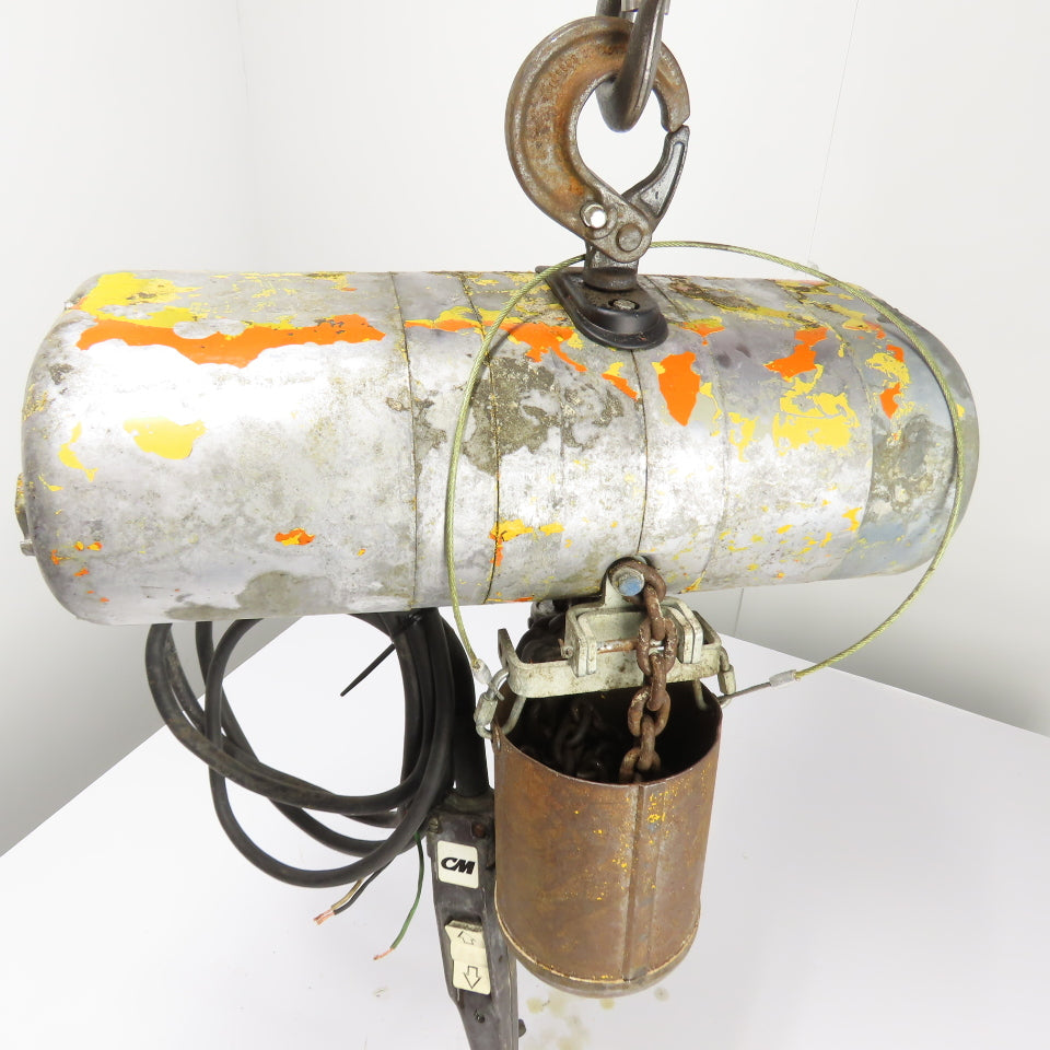 CM Lodestar Model F Electric Chain Hoist 1/2 Ton 16FPM 12' Lift 208-220/440V 3Ph