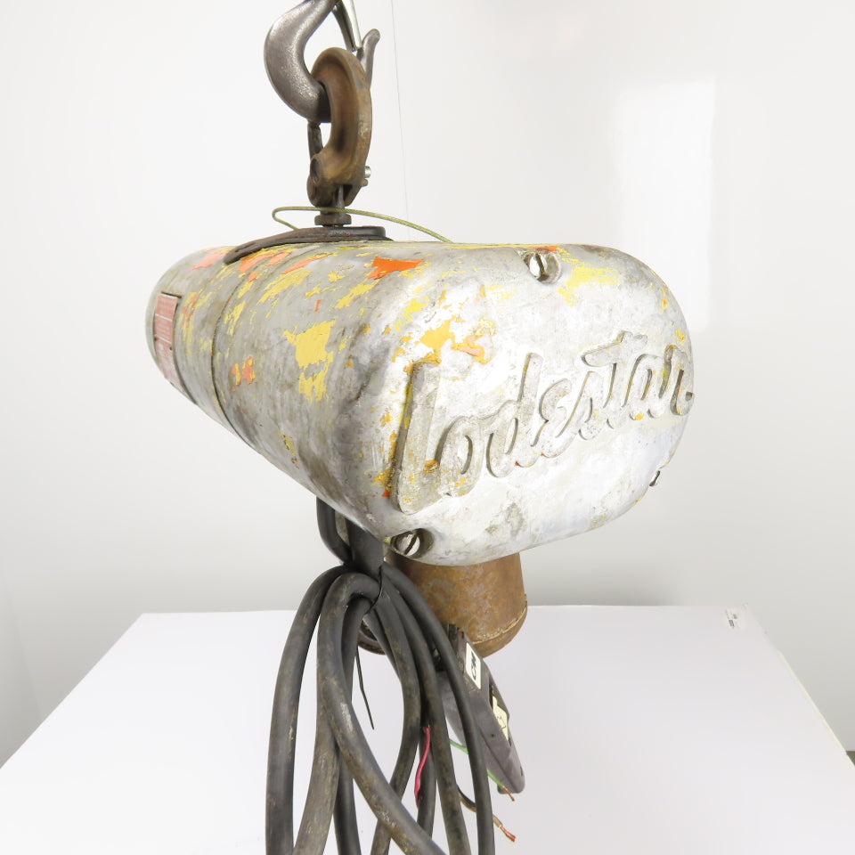 CM Lodestar Model F Electric Chain Hoist 1/2 Ton 16FPM 12' Lift 208-220/440V 3Ph