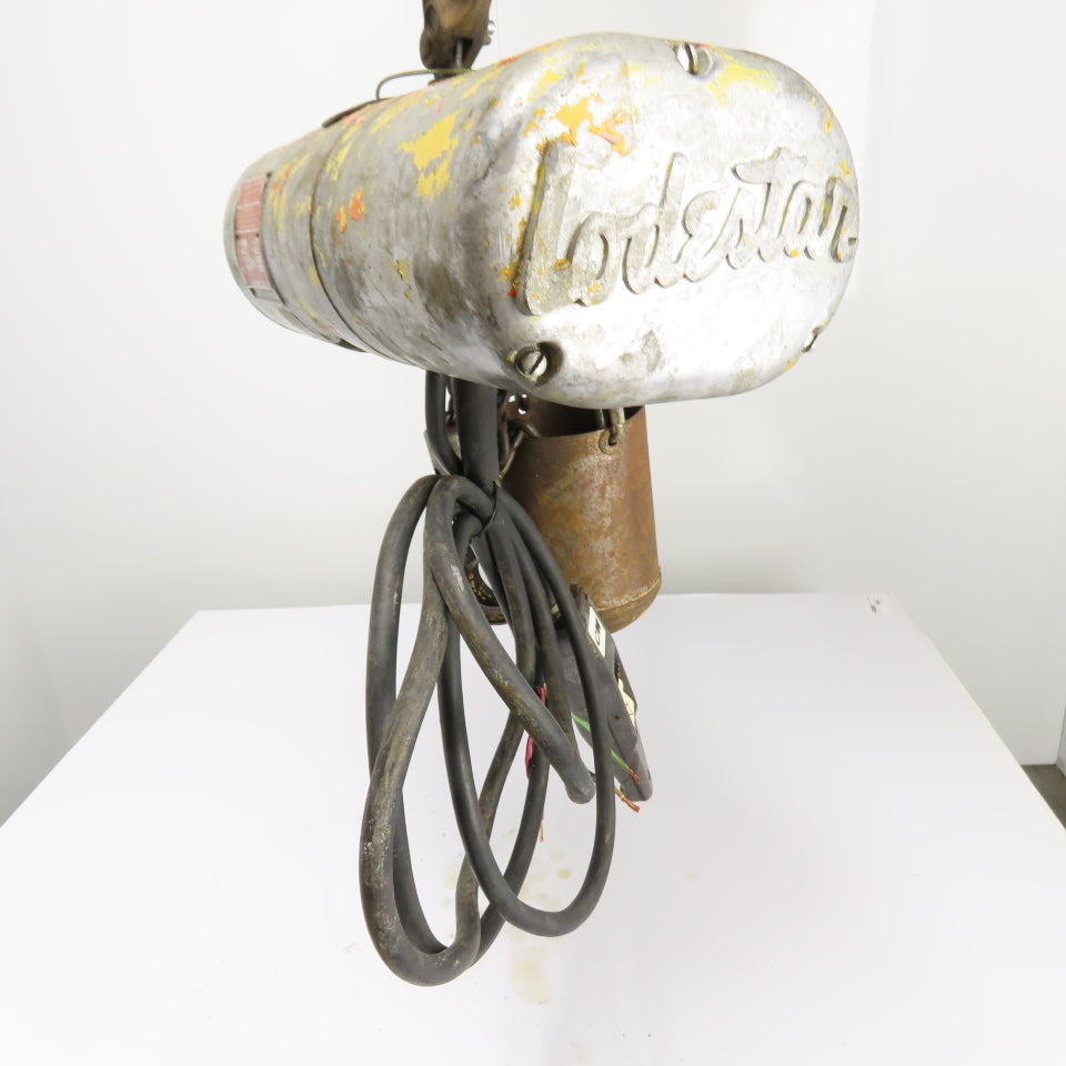CM Lodestar Model F Electric Chain Hoist 1/2 Ton 16FPM 12' Lift 208-220/440V 3Ph