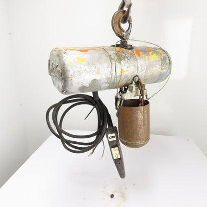CM Lodestar Model F Electric Chain Hoist 1/2 Ton 16FPM 12' Lift 208-220/440V 3Ph