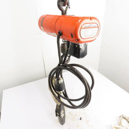 CM Shopstar Model 1/8 Ton 250LB Electric Chain Hoist 10' Lift 16FPM 380/460V 3Ph